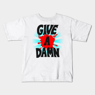 Give A Damn As Worn By Alex Turner Black Kids T-Shirt